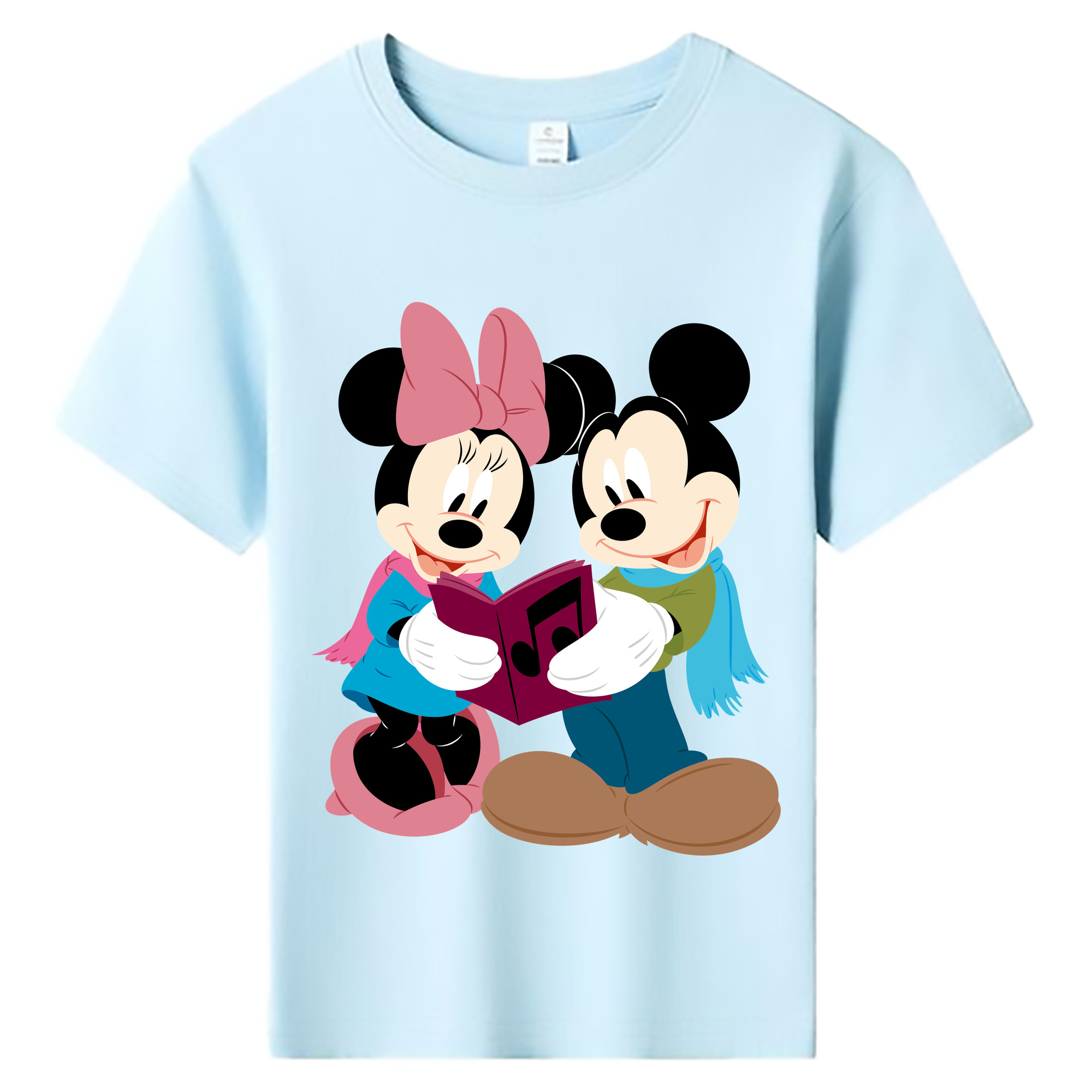 ミッキーマウス Mickey Mouse 綿100％キッズTシャツ（フロントプリント）